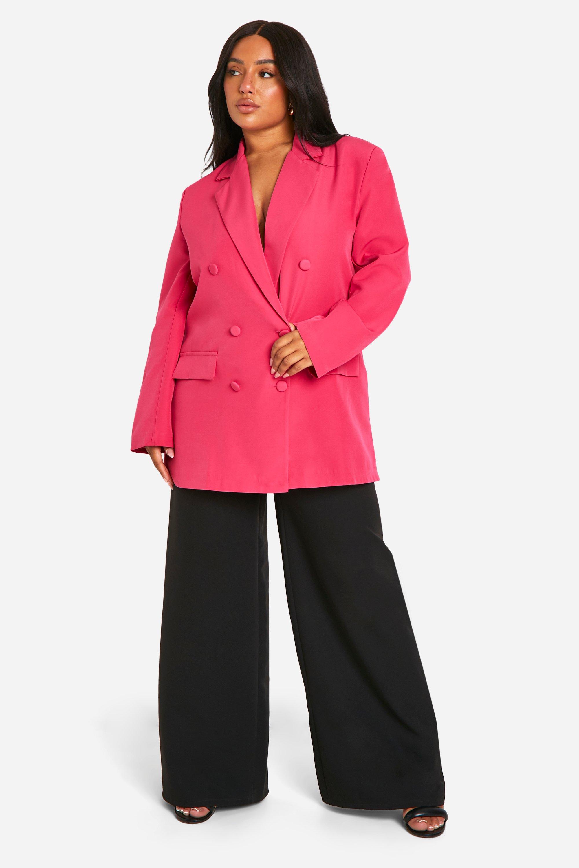 Plus Woven Oversized Longline Blazer boohoo NO